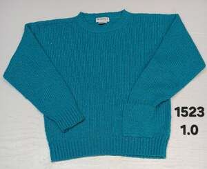 Messages (Large) Teal Knit Single Pocket Pullover Sweater
